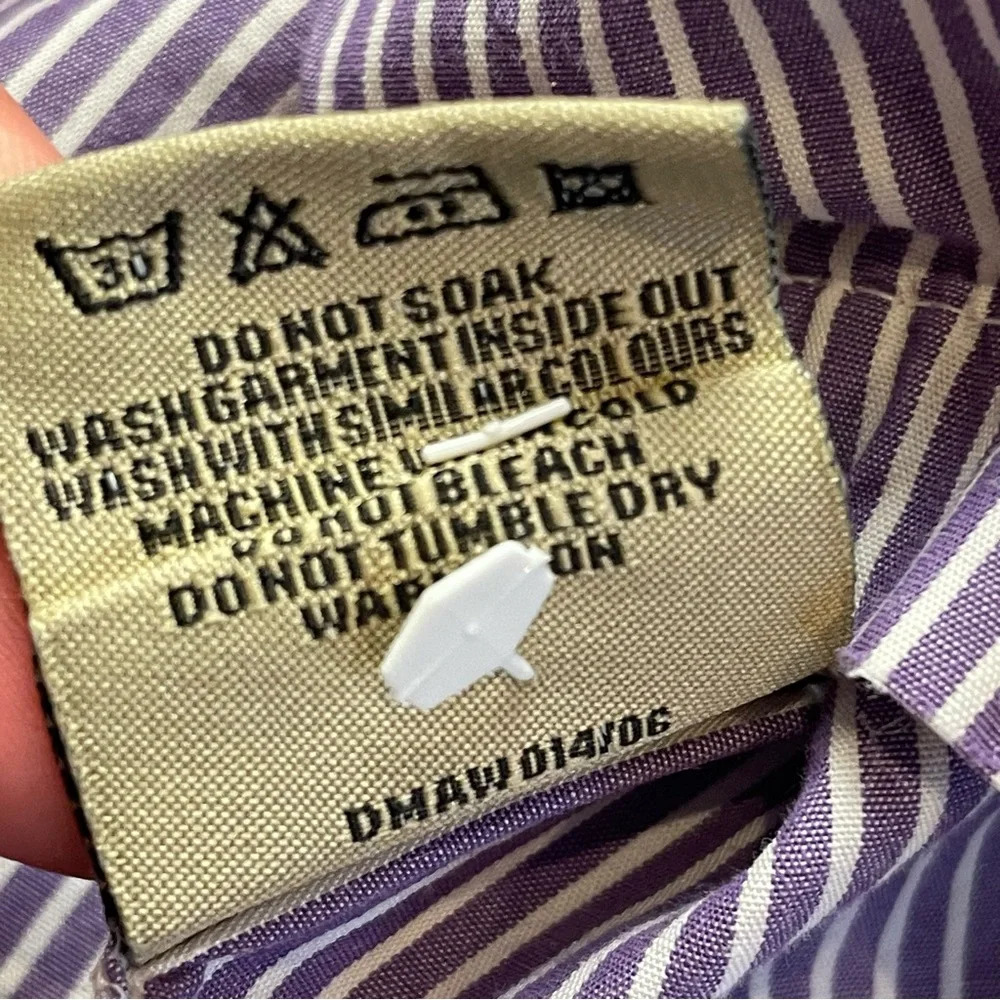 Men's Burberry Striped Button Down - image 4